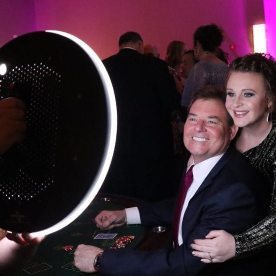 corporate photo booth at an Ann Arbor company event