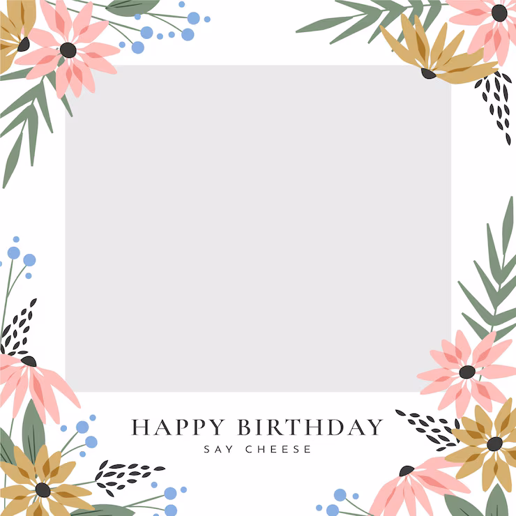 Custom photo booth frame design displayed on event photo