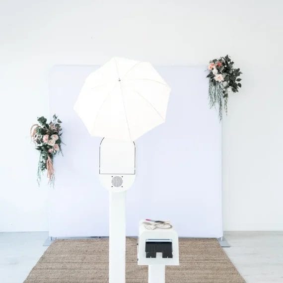 Photo booth sign displayed at an Ann Arbor event venue