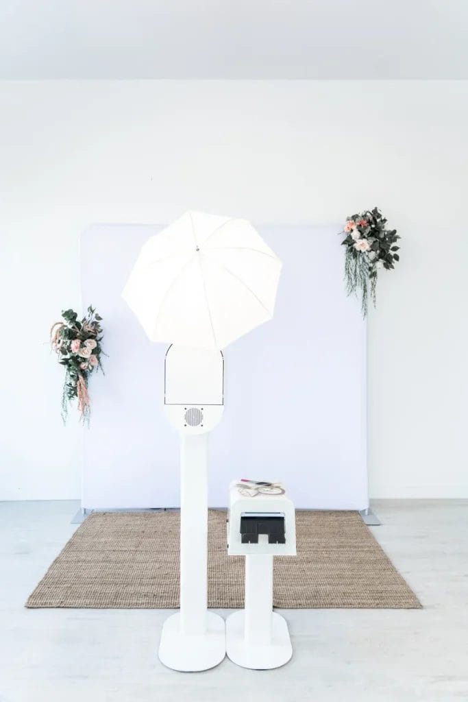 Photo booth sign displayed at an Ann Arbor event venue
